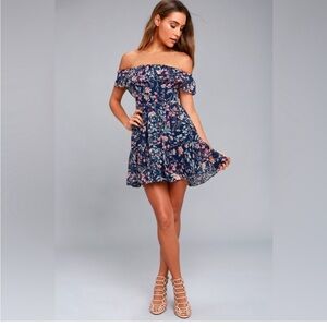 Lulu's Pink and Blue Ruffled Tiered Sundress